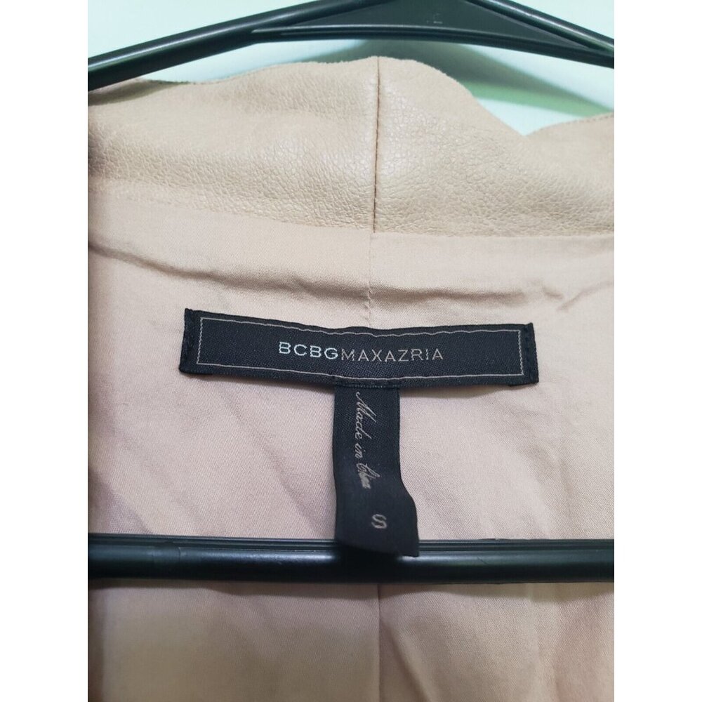 BCBGMAXAZRIA Womens S Caryn Mini Dress Faux Leather Pink Soft Club Party - Picture 7 of 8